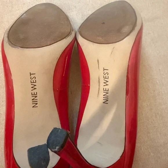 Nine West Red Patent Leather Heels - Picture 4 of 4